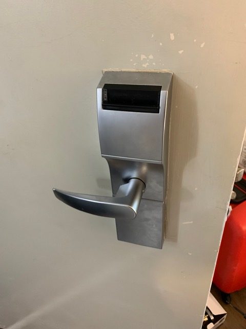 Backlit access-control keypad installed and working